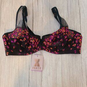 Savage X Fenty Womens Floral Lace Unlined Bra 40C NWT